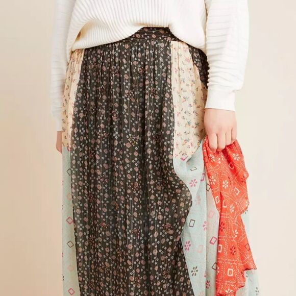 Anthropologie x Verb Pallavi Singhee Margot Pleated Maxi Skirt - Picture 3 of 8